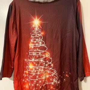 Festive Red Christmas Tree Top